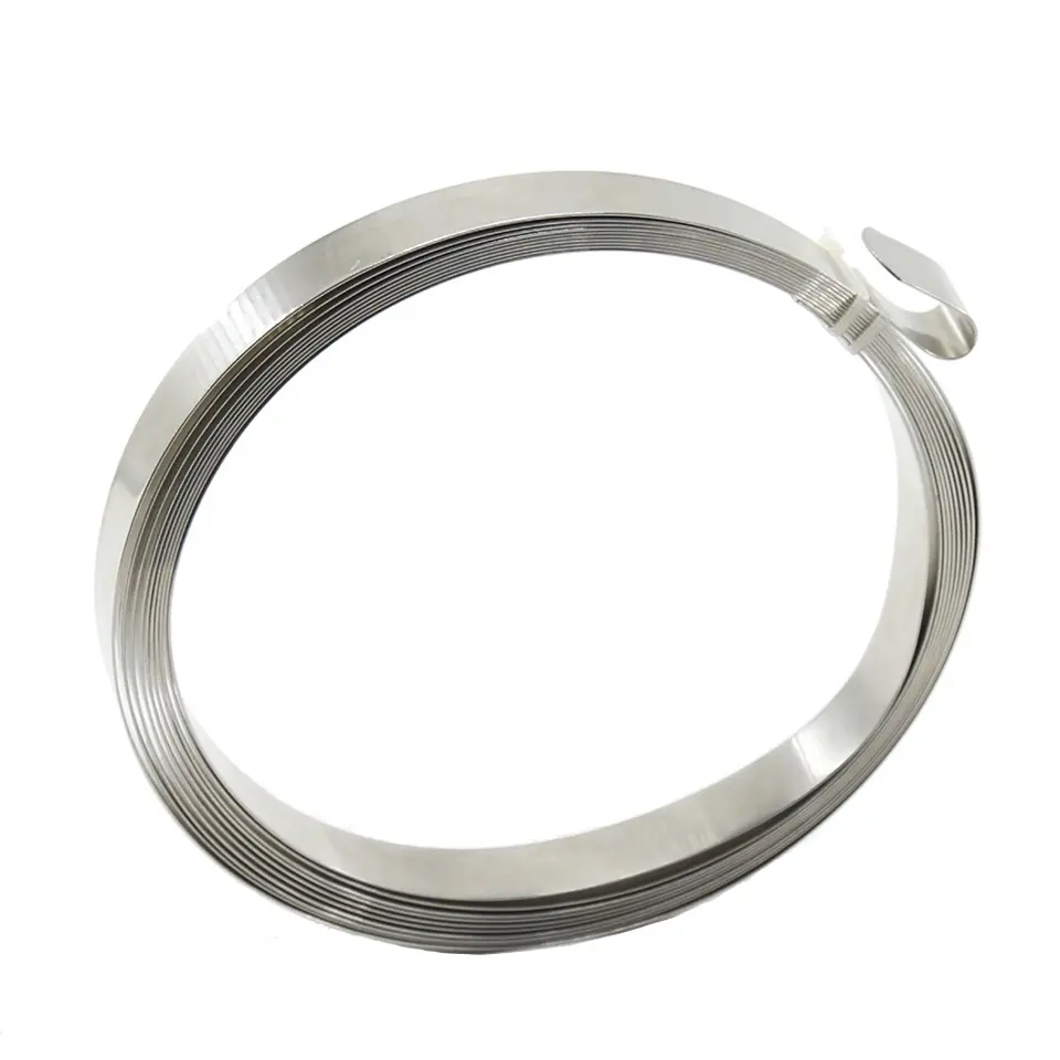 BANDA DE ACERO INOXIDABLE 25M DE 3/4 PULGADA DE ANCHO 0.5MM