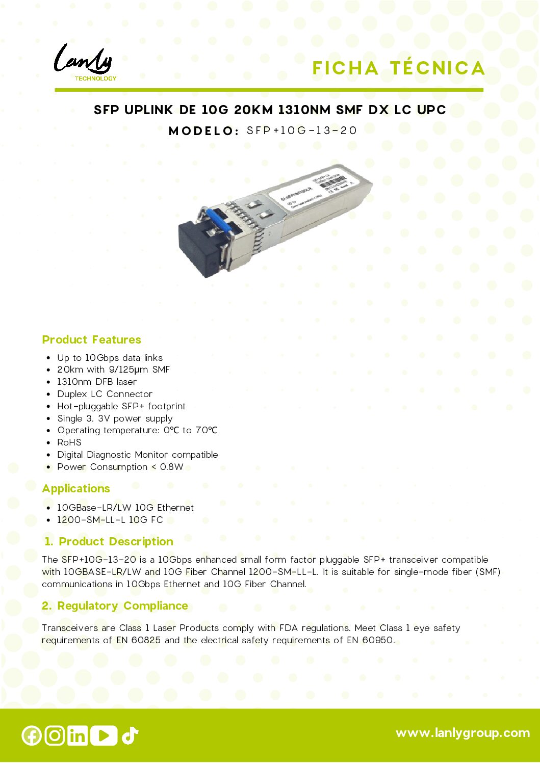 LANLY SFP+10G-13-20 20501000025